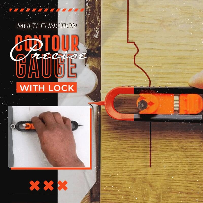 Precise Contour Gauge with Lock - Woodworking Edge Corner Measuring Tool