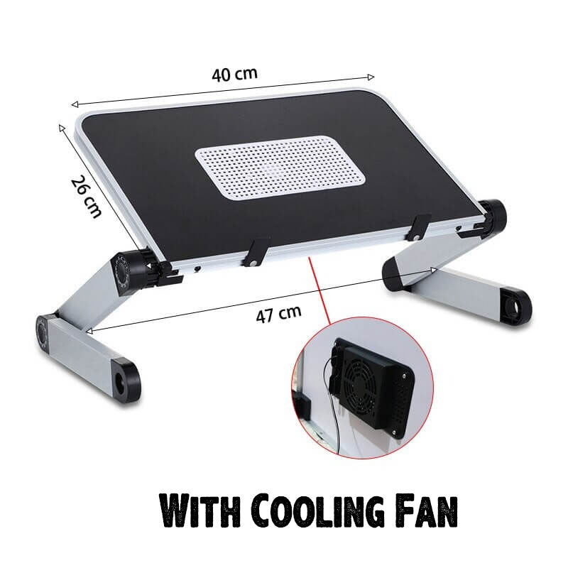 Adjustable Laptop Table with Fan - Laptop Portable Desk Stand - Chokid