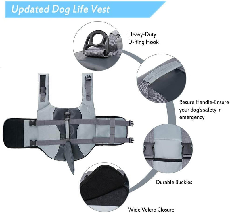 Outward Hound Dog Shark Life Jacket - Dog Life Vest - Chokid