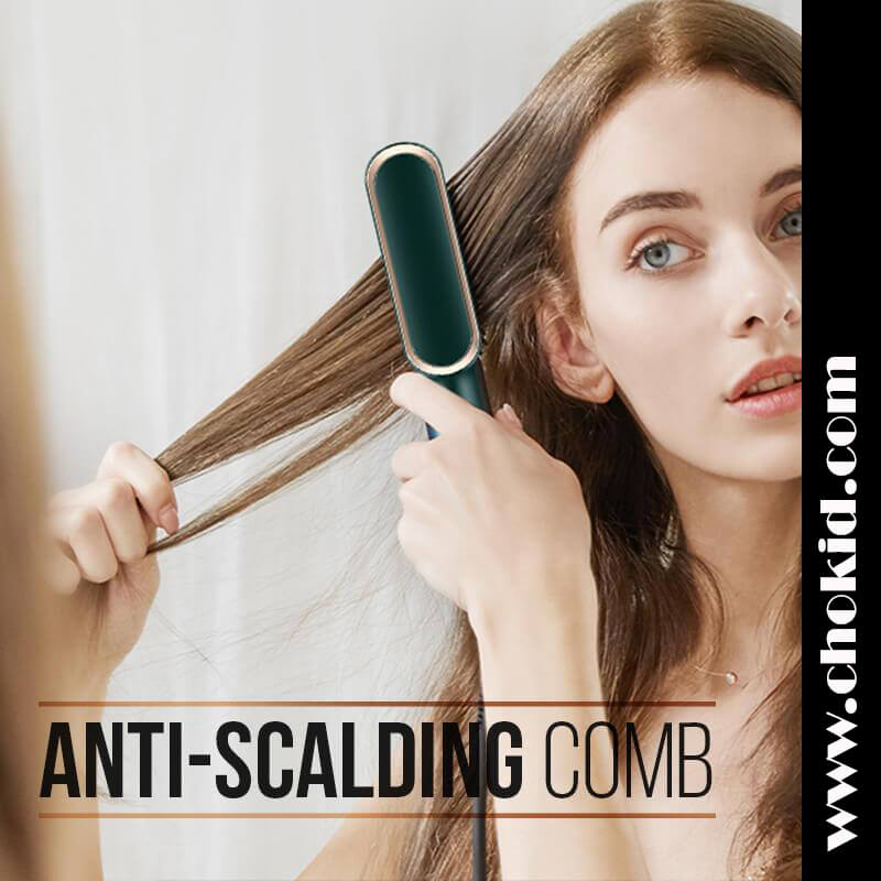 Hair Straightener Brush - Electric Straightening Brush Hot Hair Comb