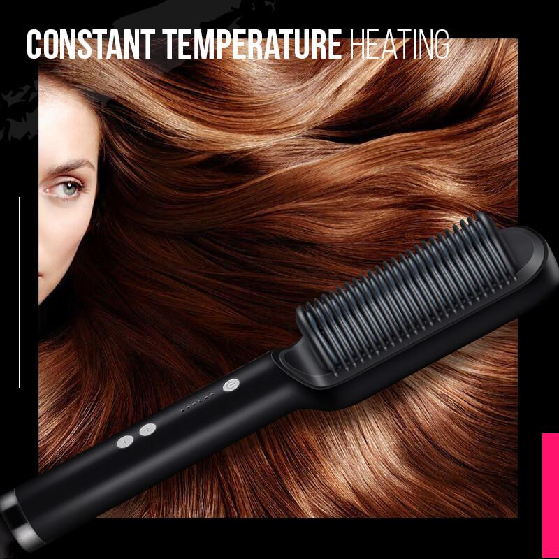 Hair Straightener Brush - Electric Straightening Brush Hot Hair Comb