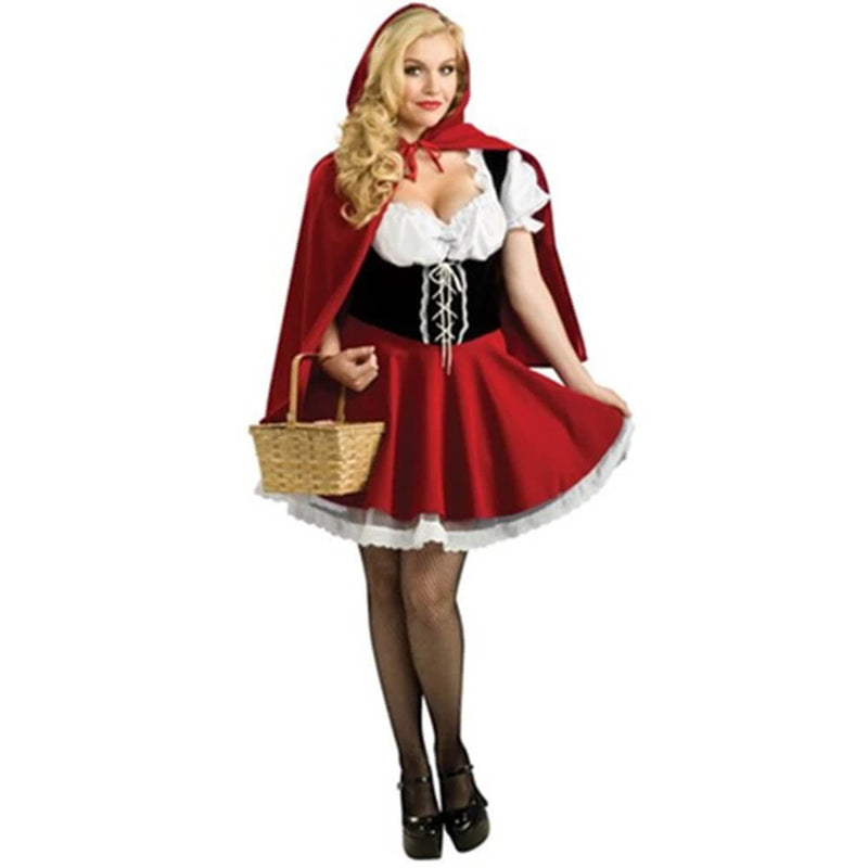 Little Red Riding Hood Costume Adult - Plus Size Halloween Costumes for Women - Chokid