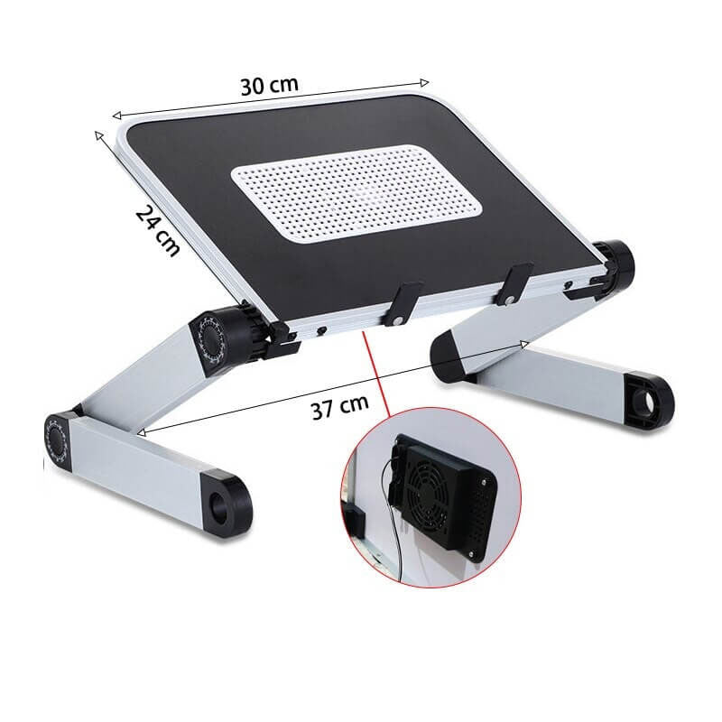 Adjustable Laptop Table with Fan - Laptop Portable Desk Stand - Chokid