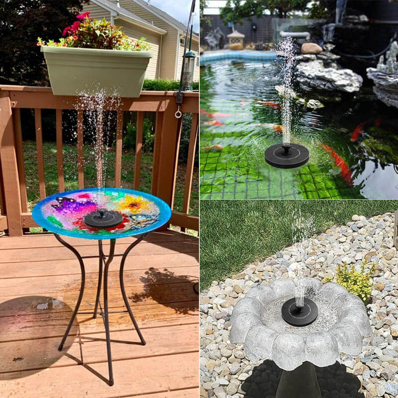 Solar Fountain Bird Bath - Chokid