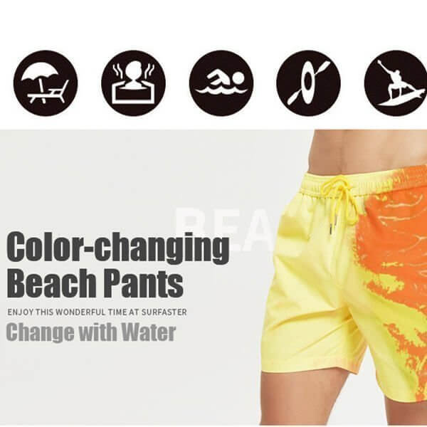 Men’s Color Changing Swim Trunks Summer