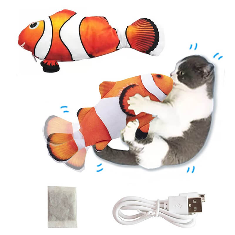 Floppy Fish Cat Toy Realistic Moving Flopping Fish Kicker Toy